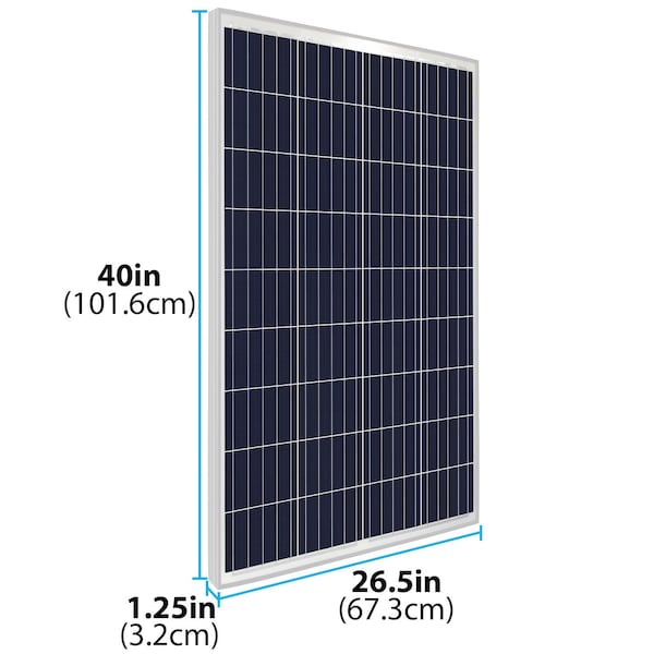 100Watt Solar Panel 12V Poly Battery Charger For RV Vans Boat Tiny Homes - 6PK